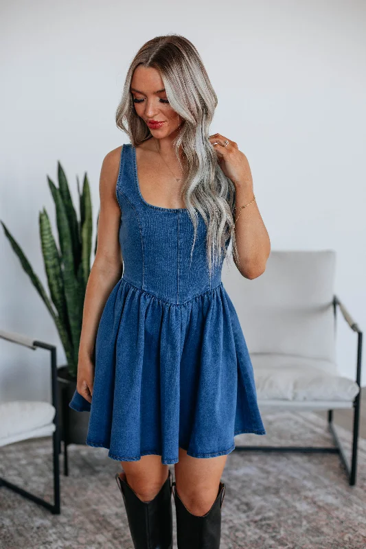 Lainey Denim Dress A-line Denim Skirt