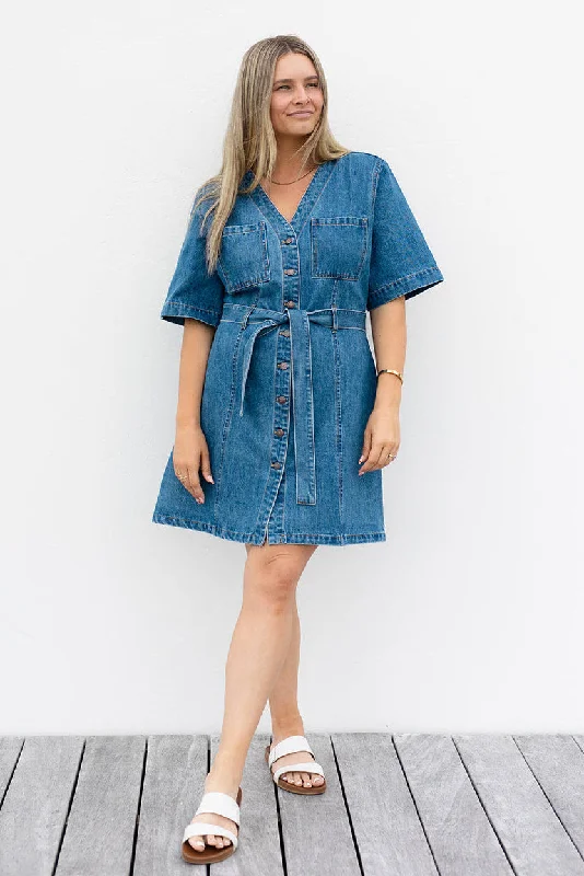 Ellie Denim Dress Mini Denim Skirt