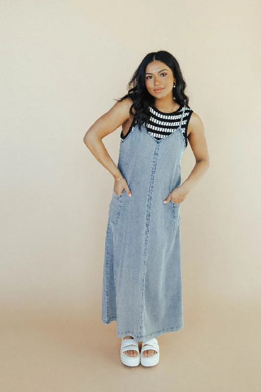 Krista Denim Dress Mid-rise Denim Skirt