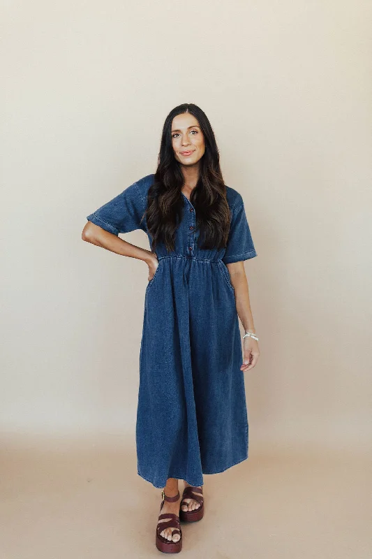 Erin Denim Dress Patchwork Denim Skirt