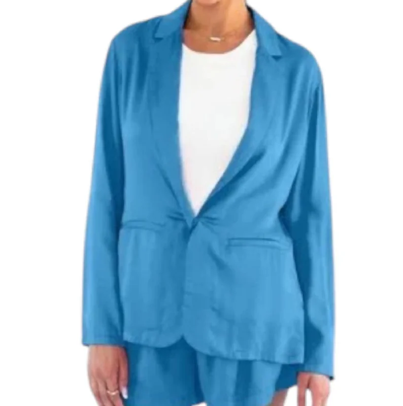 Karlie Jacket In Ocean Casual Office Blazer