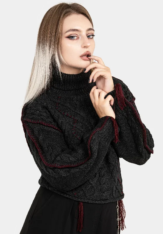 Vaila Cable Knit Crop Jumper Women’s Pullover Knit