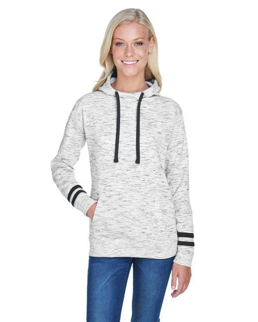 J America Ladies' Melange Scuba Neck Sweatshirt JA8674 Oversized Hoodies for Women