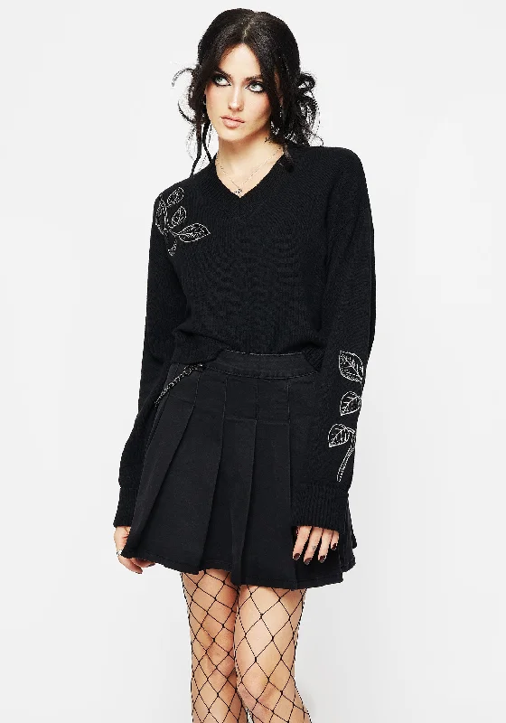 Amalthea Embroidered Jumper Pullover Tunic Sweater