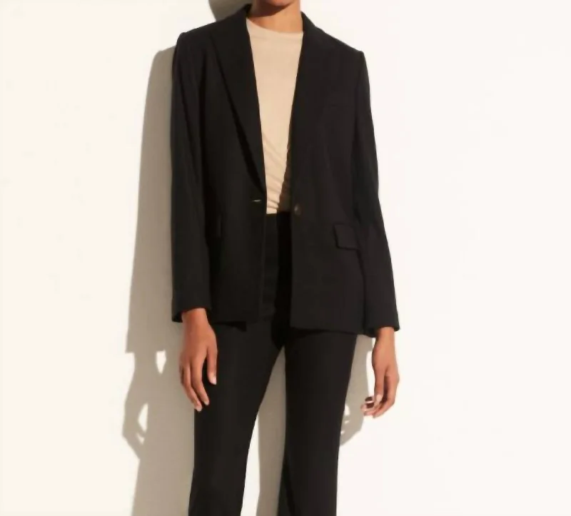 Cozy Boyfriend Blazer In Black Workwear Women’s Blazer