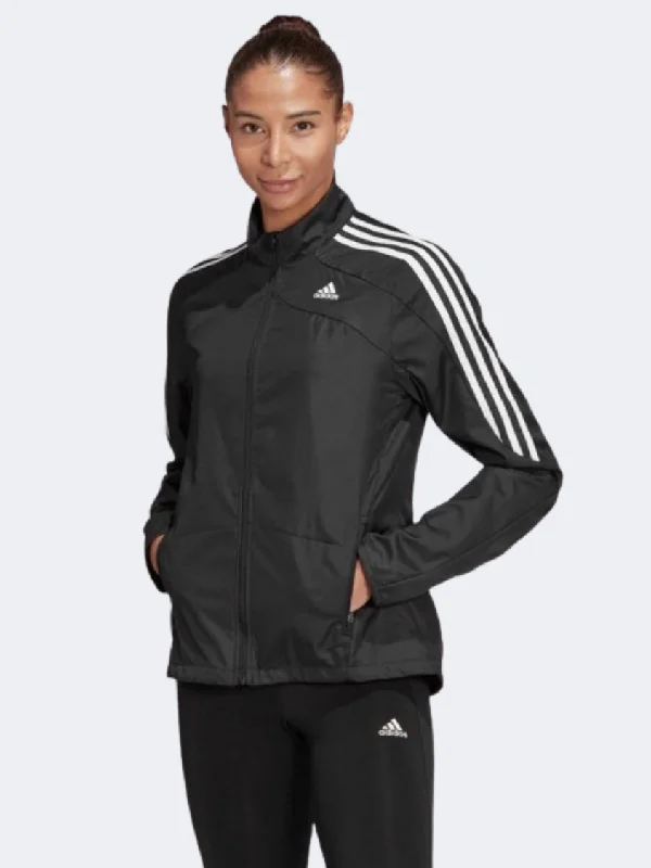 Adidas Marathon Women Running Jacket Black/White Women's travel-friendly jackets