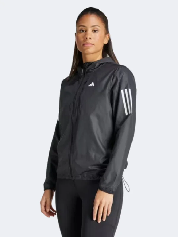 Adidas Own The Run Women Running Jacket Black/White Women's formal jackets