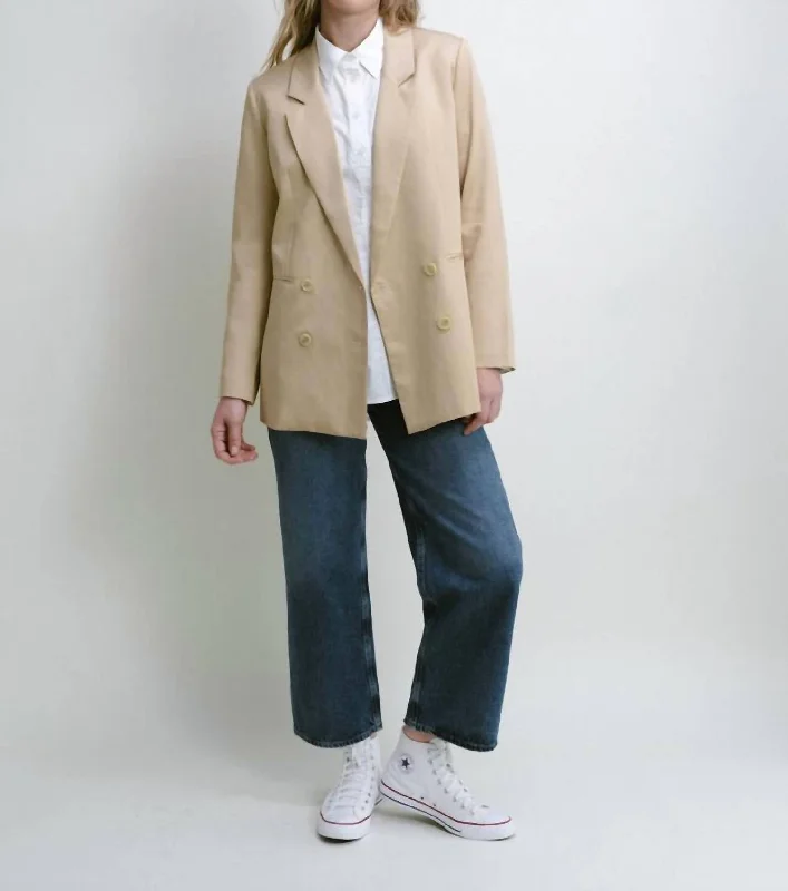 Coast Blazer In Tan Cozy Blazer for Women