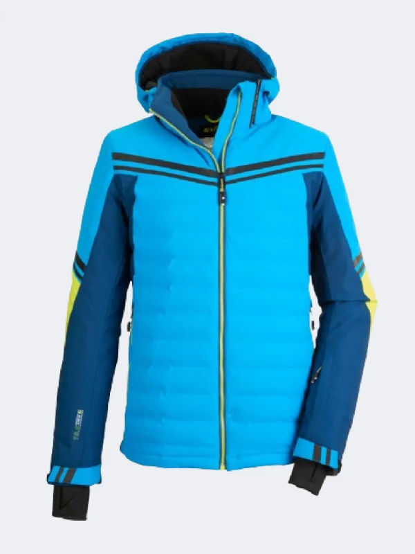 Killtec Ksw 73 Men Skiing Jacket Sky Blue/Dark Petrol Women's office jackets