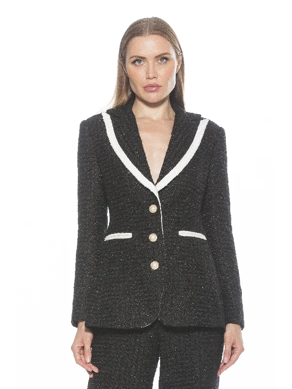 Myra Blazer Faux Leather Blazer