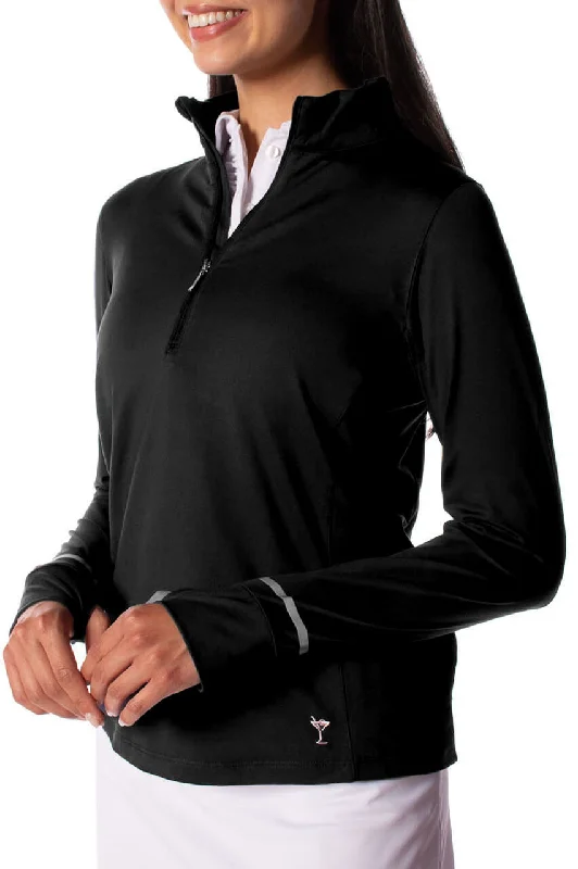 Black Fabulous Mock Pullover Stylish Pullover Outfit