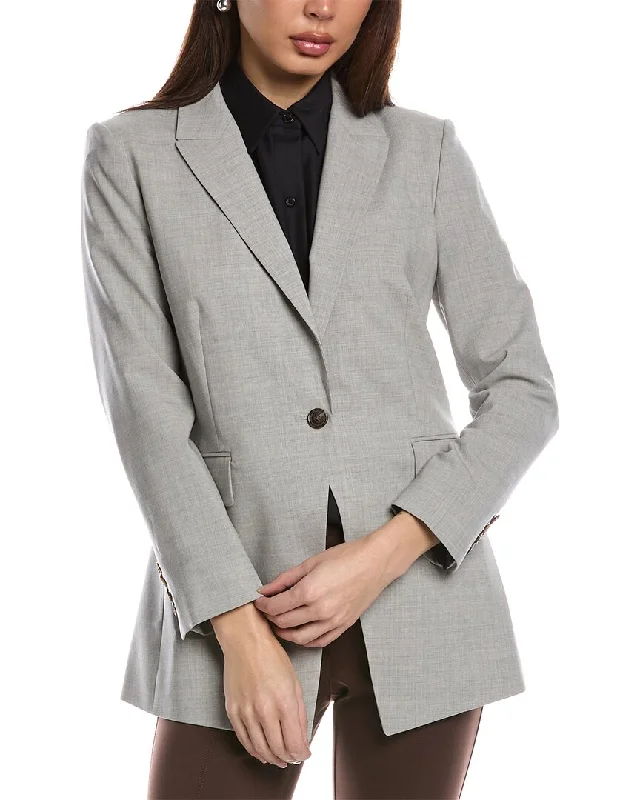 Theory Etiennette Wool-Blend Blazer Women’s Relaxed Blazer