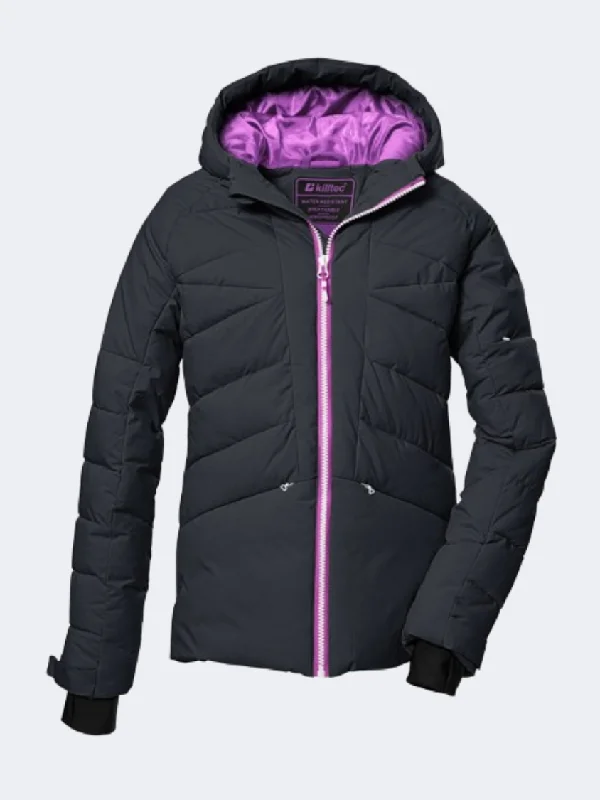 Killtec Ksw 116 Girls Skiing Jacket Black/Blue Women's travel-friendly jackets