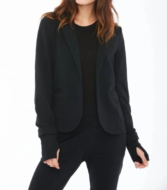 Lise Blazer In Black Women’s Blazer with Pleats