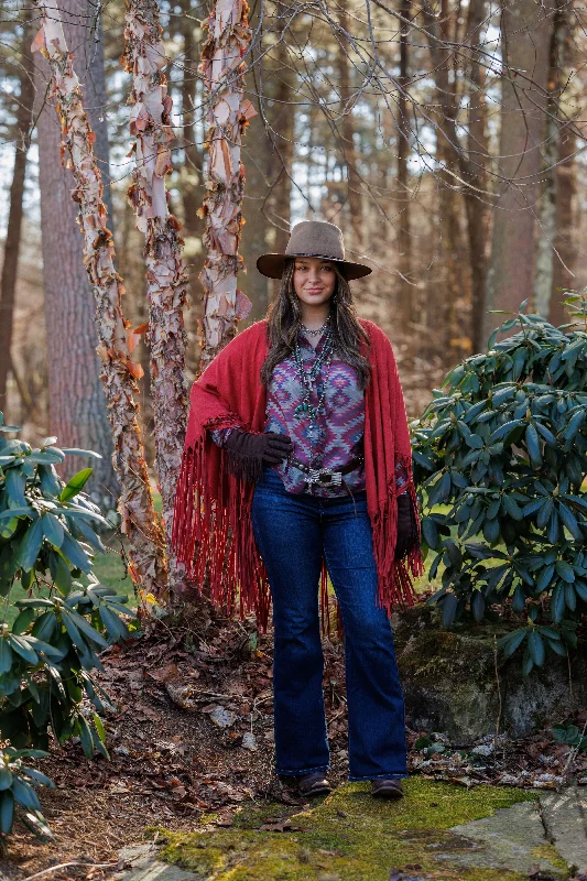 Tasha Polizzi Sierra MicroSuede Fringe Shawl