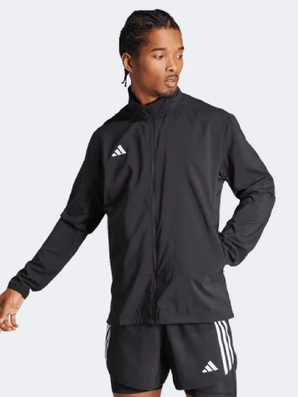 Adidas Adizero Essentials Men Running Jacket Black/White Women's minimalist jackets