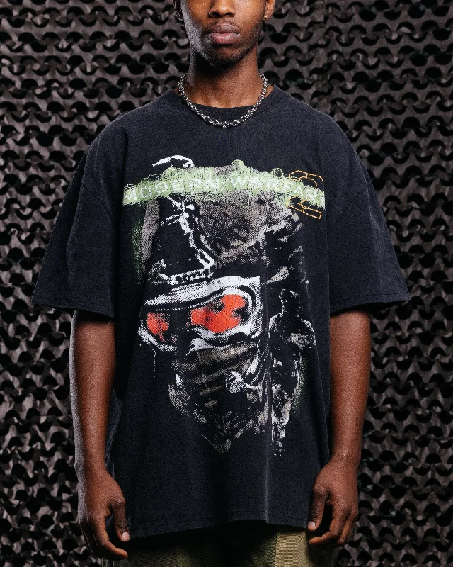 Goat Crew X Call Of Duty Modern Warfare 2 Vintage T-Shirt Black Acidwash