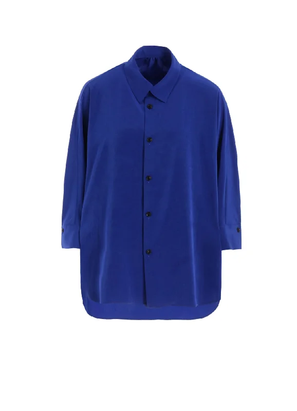 CREPE de CHINE HALF SLEEVE CAPE BLOUSE