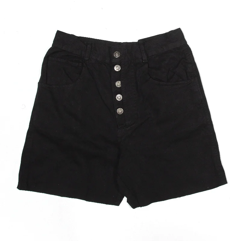 COTTON CASTLE Cut-Off Shorts Black 90s Regular Denim Womens S W27 H&M sweaters