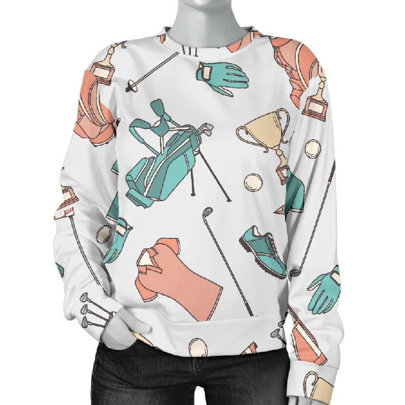 Golf Pattern Print Women's Sweatshirt Best sweaters for work