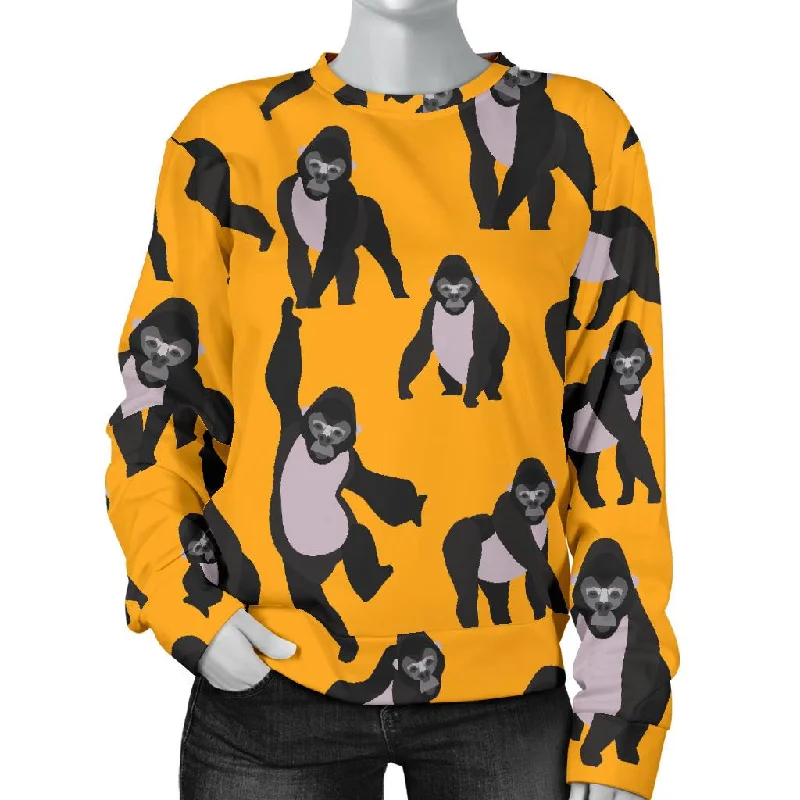 Gorilla Pattern Print Women's Sweatshirt Men's sweaters