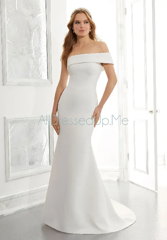 Blu - Ada - 5861 - Cheron's Bridal, Wedding Gown Silk Bridal Dress