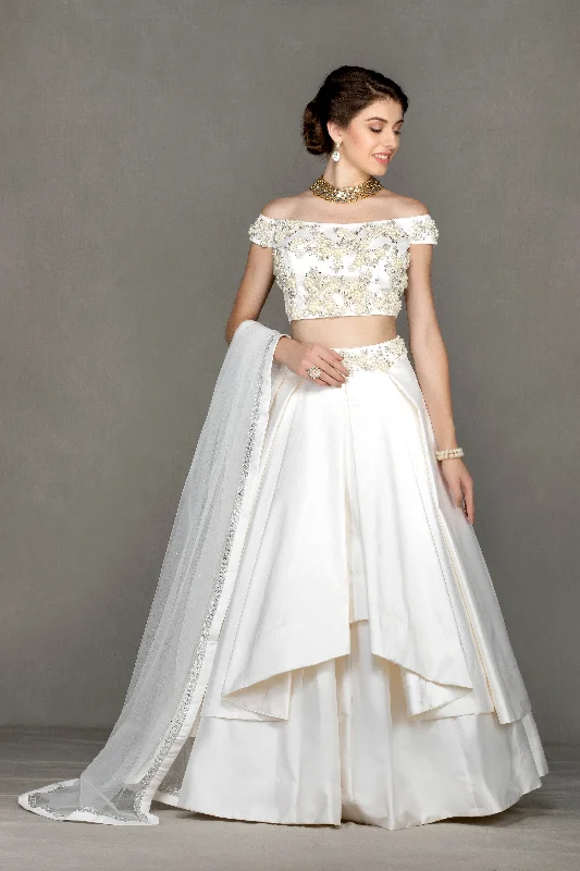 Off-Shoulder Flared Lehenga Trendy new unclassified skirts