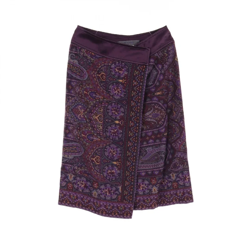 ETRO Wool Skirt Purple Multi-Color Corset unclassified skirts