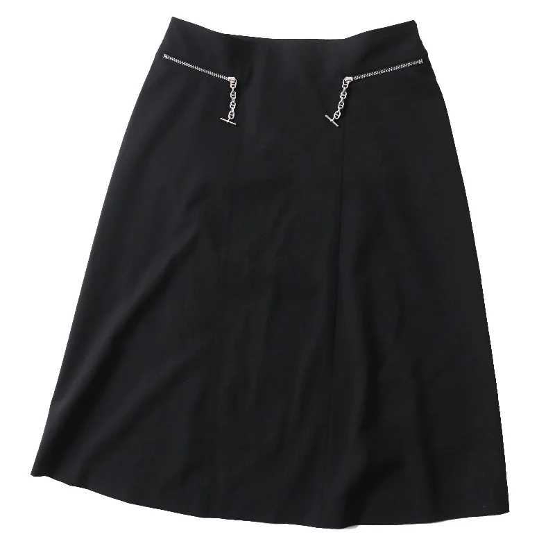 Hermes Wool Chaine d'Ancre Skirt Black Asymmetrical unclassified skirts