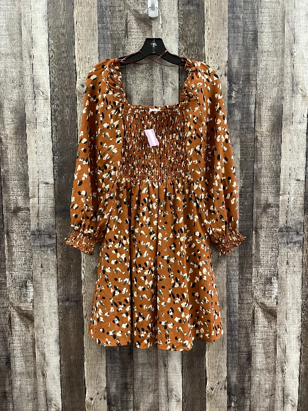 Animal Print Dress Casual Midi Cme, Size M Date night midi dresses