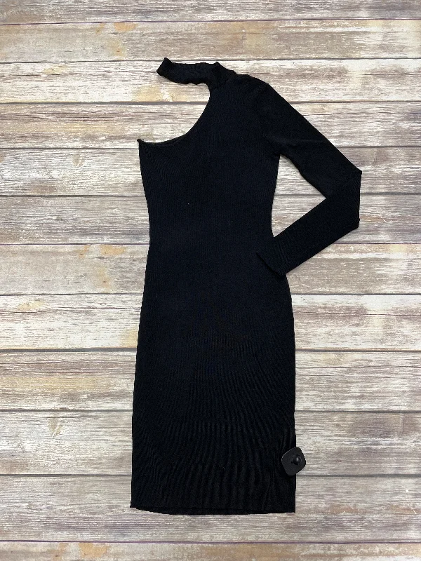 Black Dress Party Midi Cme, Size M Wrap midi dresses