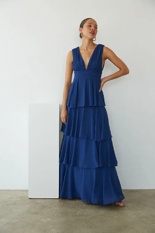 Charlene Chiffon Tiered Maxi Dress Chic maxi dresses