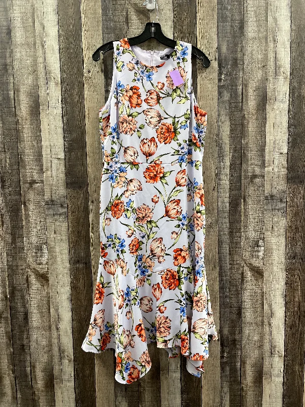 Floral Print Dress Casual Midi Maggy London, Size L Graduation midi dresses