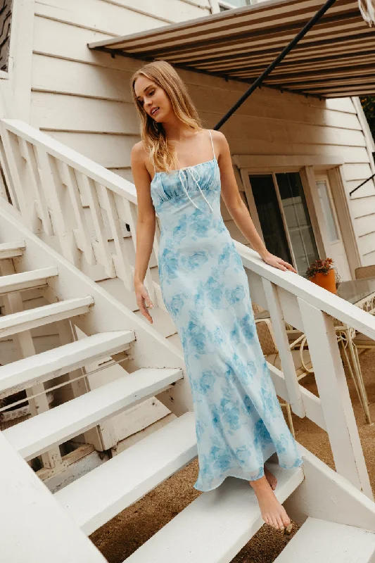 Miranda Watercolor Floral Maxi Dress Office maxi dresses