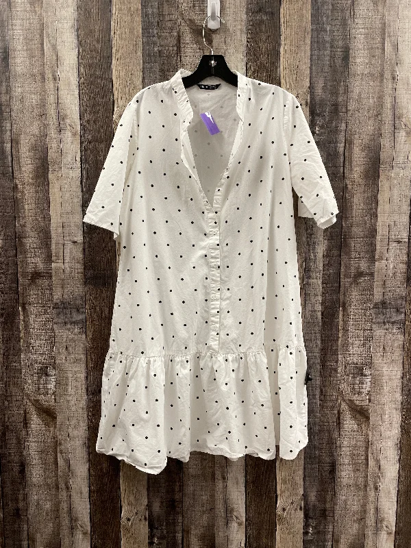 White Dress Casual Midi Shein, Size M Sexy little black midi dresses