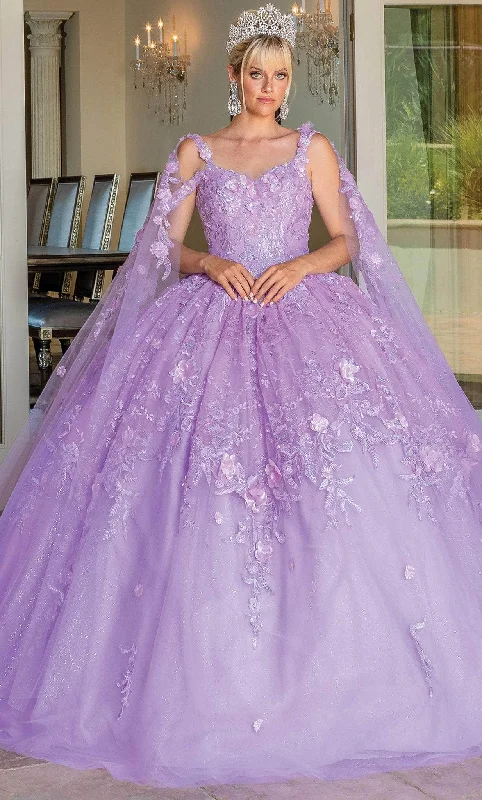 Dancing Queen 1664 - Floral Quinceanera Ballgown Best party dresses for hourglass body shape