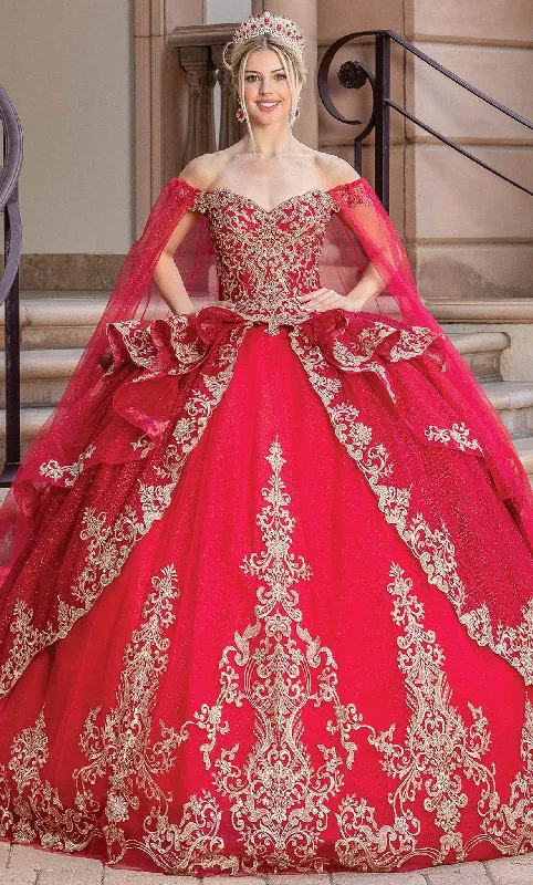 Dancing Queen 1720 - Tiered Ballgown with Cape H&M party dresses