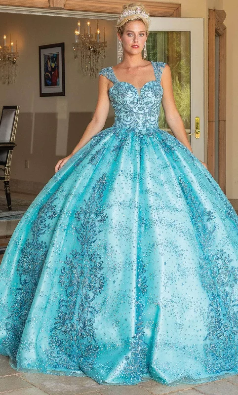 Dancing Queen 1784 - Cap Sleeve Glitter Quinceanera Ballgown Spring party dresses