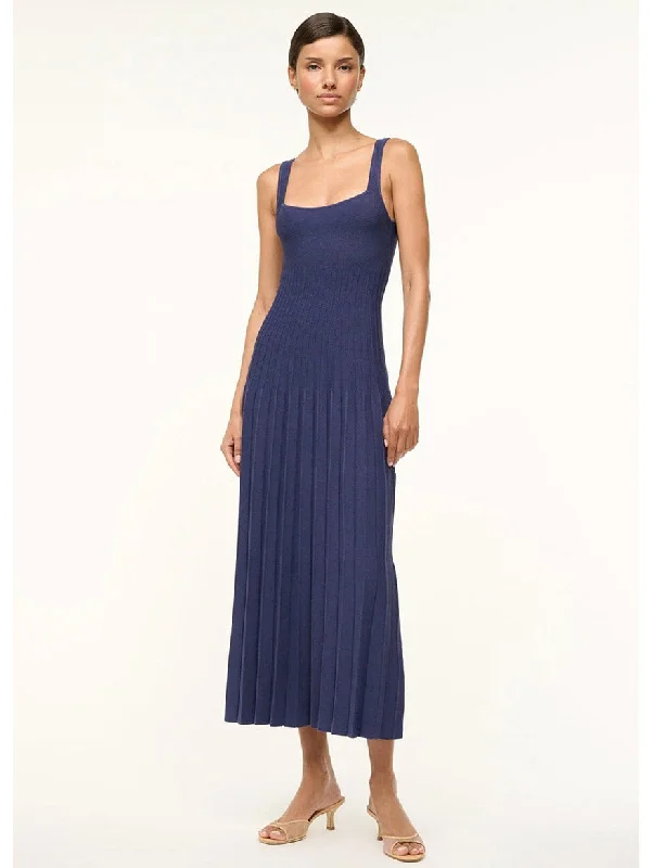 STAUD Ellison Sleeveless Dress in Navy Beach unclassified dresses