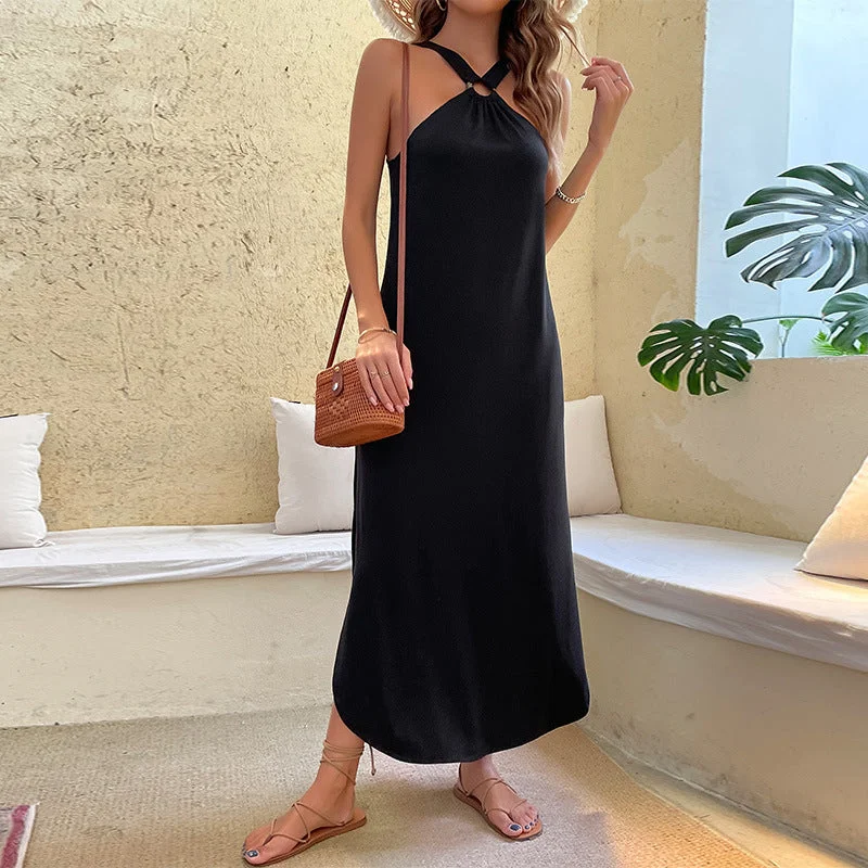 Strap Dress Sleeveless Off Shoulder Dress Beach unclassified dresses
