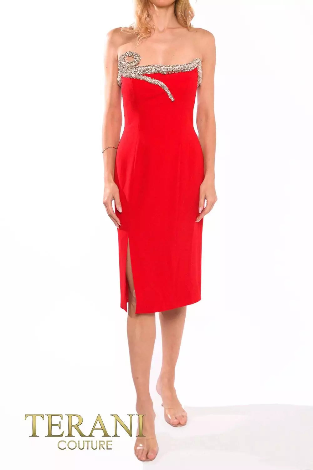 Terani Couture 232C1141 Strapless Crepe Column Evening Dress Soft fabric unclassified dresses Terani Couture 232C1141 Strapless Crepe Column Evening Dress Soft fabric unclassified dresses