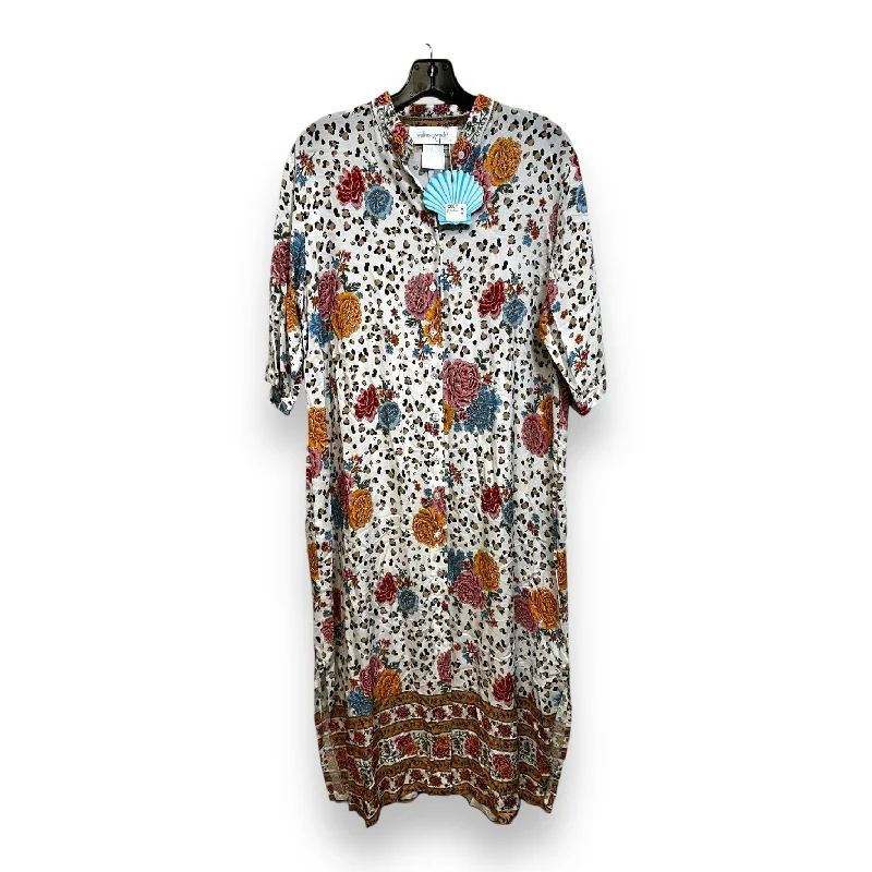 DAY BREAK DRESS IN LEOPARD ROSE Dress Casual Maxi By WALKER AND WADE In Floral Print, Size: M Midi Maxi Outfit