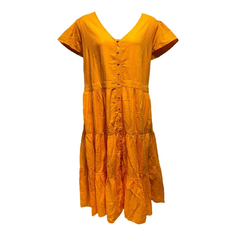 Lainey Tiered Dress Casual Maxi By Draper James In Orange, Size: 22 Boho Maxi Skirt