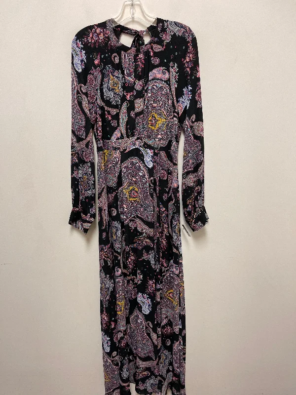 Dress Casual Maxi By Express In Black & Pink, Size: M Full Maxi Skirt