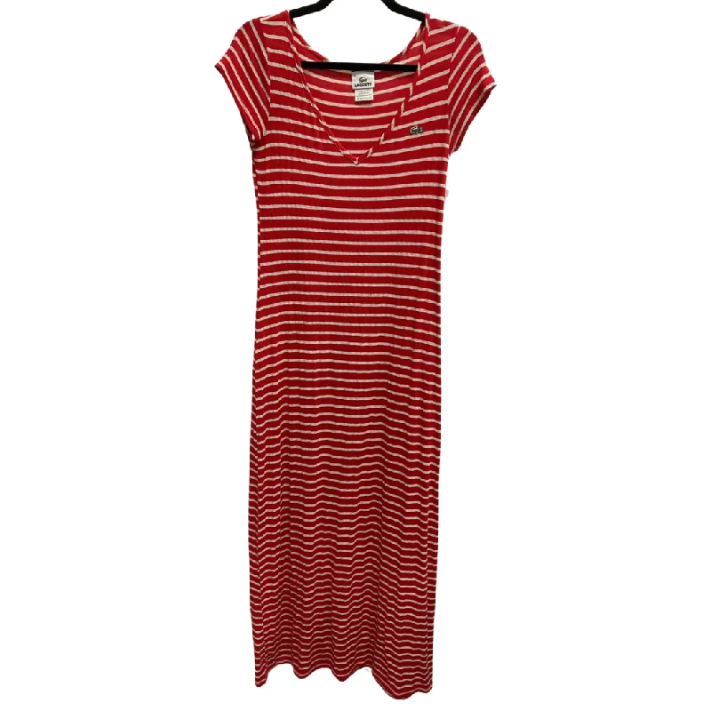 Dress Casual Maxi By Lacoste In Red & Tan, Size: S Front Slit Skirt