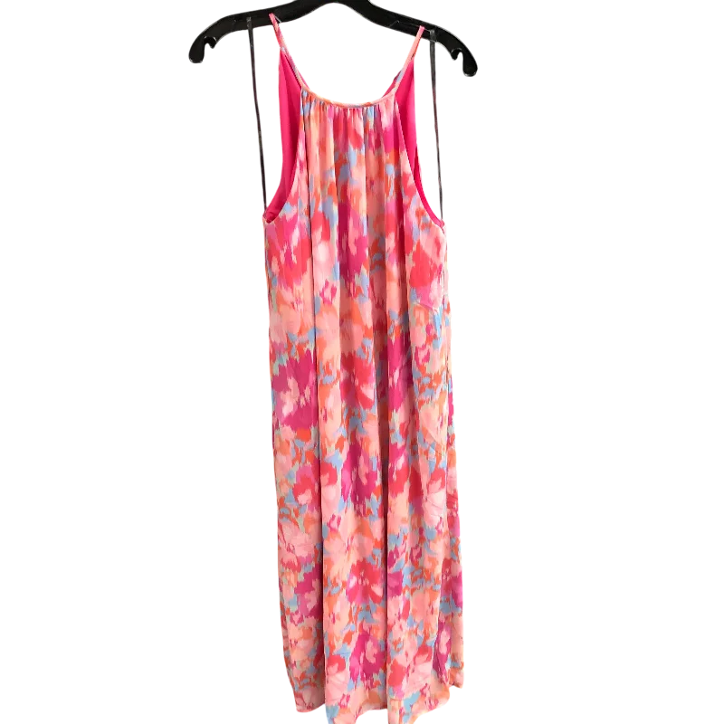 Dress Casual Maxi By Pink Lily In Pink & Purple, Size: M Front Slit Skirt