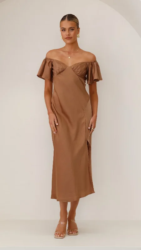 Louisa Midi Dress - Chocolate Fashion Midi Skirt