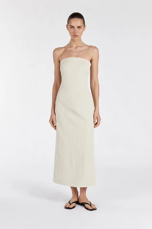OPAL OAT STRAPLESS MIDI DRESS High-Waisted Midi Skirt
